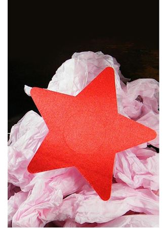 Kırmızı Yıldız Şeklinde Fantezi Göğüs Ucu Kapatıcı