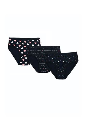 Büyük Beden Pamuklu Likralı Karışık Renkli 3'lü Külot