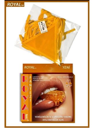 Fantezi Tüketilebilen Yenilebilir Bal Aromalı İç Çamaşırı Takımı