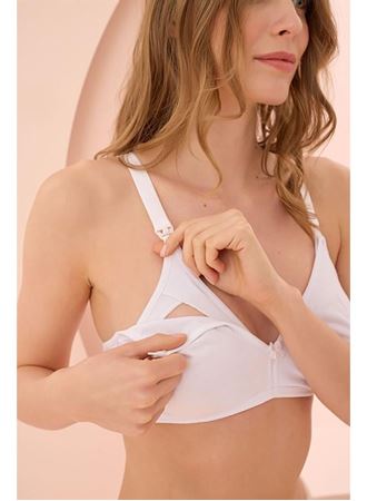 Beyaz Dikişsiz Emzirme Sütyeni