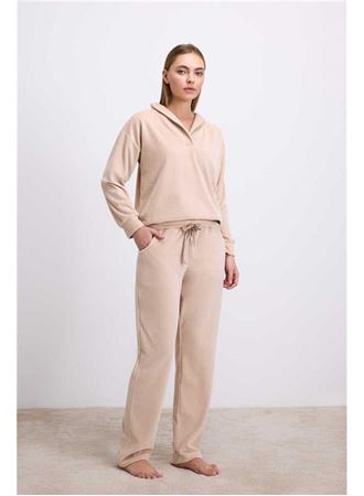 Modal Pamuklu Uzun Kollu Sweatshirt ve Pantolon Takımı