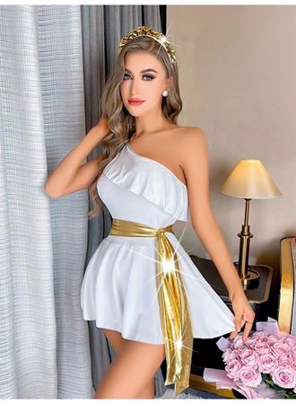 Beyaz Fantezi Elbise Gecelik