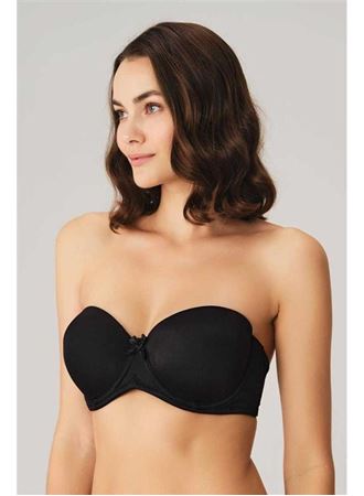 Kadın Balenli Desteksiz Dolgusuz Askısız Straplez Yumuşak Süngerli Günlük Klasik T-Shirt Sütyeni (3346)