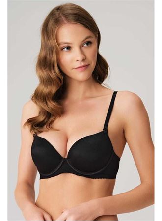 Kadın Balenli Extra Destekli Dolgulu Askıları Çıkabilen Günlük Klasik T-Shirt Sütyeni (3667)