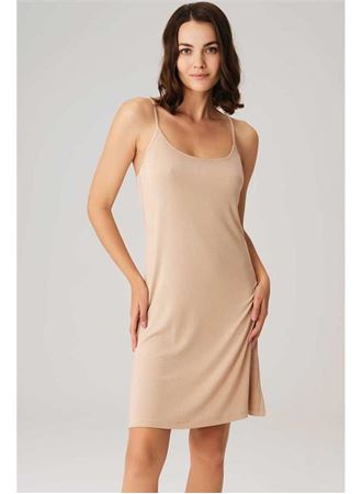 Kadın Viskon İnce İp Askılı Kısa Elbise Altı Kombinezon (0625)