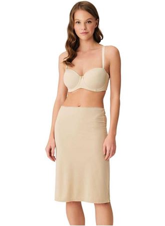 Kadın Mikropolyamid Esnek Kumaşlı Diz Altı Uzun Etek Altı Jüpon (0624)