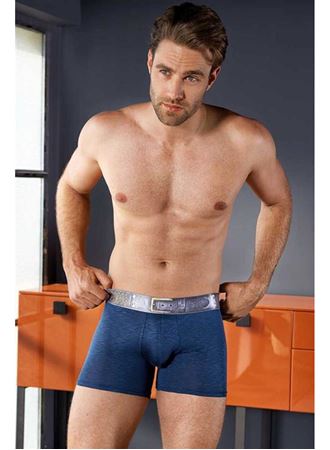 Erkek Viskon Kemer Baskılı Bokser (1643)