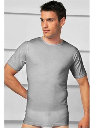 Erkek Pamuklu Kısa Kol Geniş Yaka Klasik Fanila T-Shirt (2510)