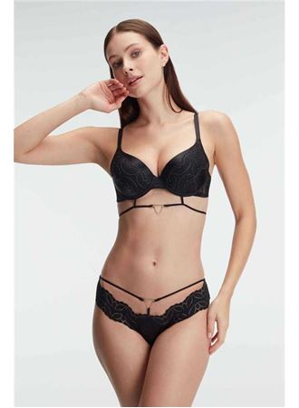 Anıl 4842 Destekli Balenli Kaplı Dantel Detaylı Sütyen Slip İç Çamaşırı Takımı