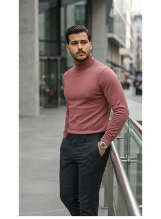 Erkek Boğazlı Yaka Uzun Kollu Triko