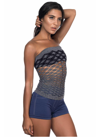 Gri MI Emay 5034 Fantazi Büstiyer Atlet Korse