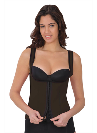 Kahverengi MI 9173 Terletici Agraflı Göğsü Açık Atlet Korse