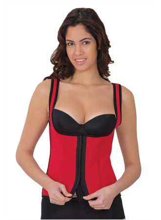 Kırmızı MI 9173 Terletici Agraflı Göğsü Açık Atlet Korse