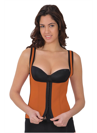 Turuncu MI 9173 Terletici Agraflı Göğsü Açık Atlet Korse