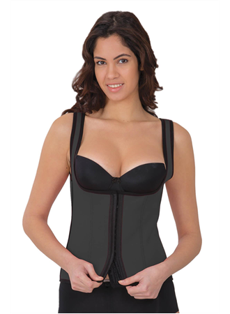 Gri MI 9173 Terletici Agraflı Göğsü Açık Atlet Korse