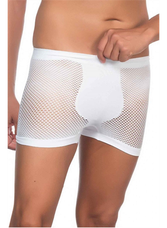 Beyaz MI Emay 2106 Fileli Soft Erkek Boxer