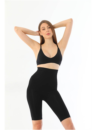 Siyah MI 2037 Yüksek Bel Double Uzun Paçalı Özel Korse