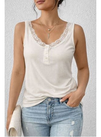 Kadın Omuz Askılı Dantel Güpür Detay Bluz