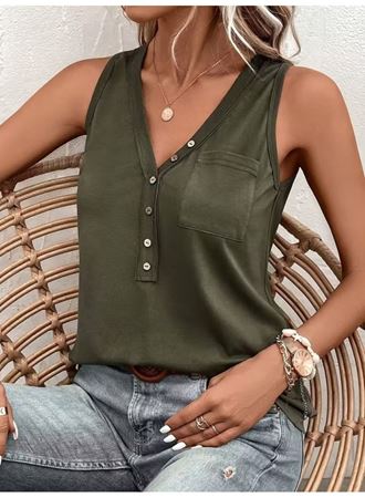 Kadın Askılı önden Düğmeli Viskon Bluz