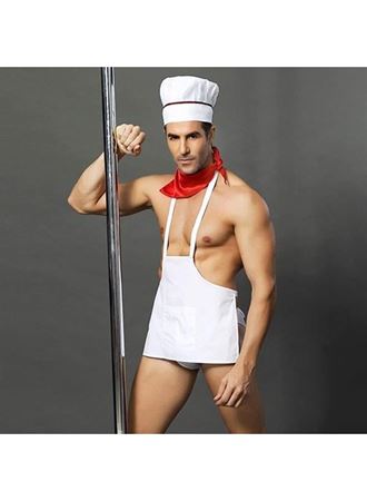 Beyaz Önlüklü Fantezi Erkek Kostüm