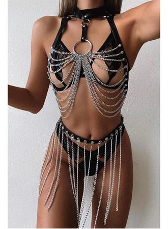 Zincirli Alt Üst Fantezi Set