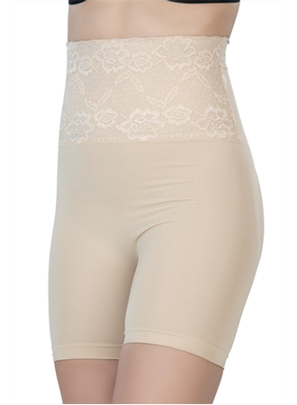 Ten MI Emay 2091 Önü Dantelli Yüksek Bel Boxer Korse