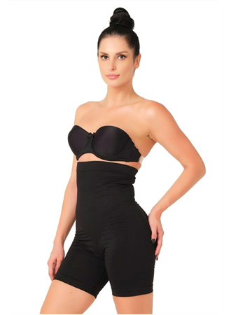 Siyah MI Emay 2007 Yüksek Bel Paçalı Korse