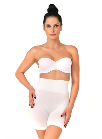 Beyaz MI Emay 2017 Düşük Bel Double Pantalon Korse