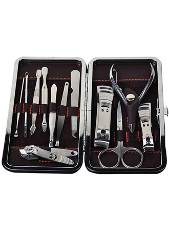 Özel Çantasında Profesyonel Manikür Pedikür Seti (12 Parça) (