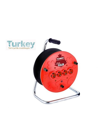 Extra 4lü Elektrik Seyyar Makaralı Uzatma Kablo 50 Metre Taşınabilir (