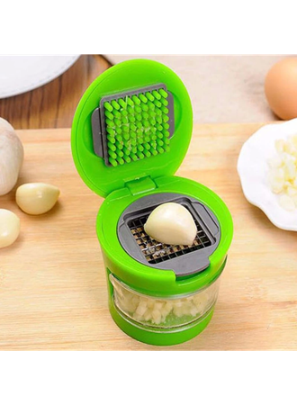 2 Farklı Bıçaklı Hazneli Kapaklı Pratik Sarımsak Soğan Rendesi (