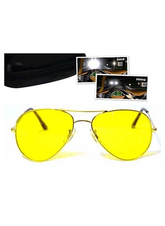 Metal Çerçeveli Anti Far Gece Görüş Gözlüğü (damla Modeli) (