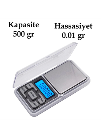 Crown Dijital Göstergeli Hassas Elektronik Kuyumcu Cep Terazisi (500 Gr-0.01) (