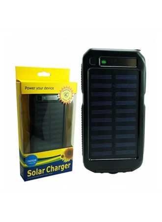 Güneş Enerjili Işıklı Solar Taşınabilir Usb Girişli Şarj Cihazı Powerbank 15000 Mah (