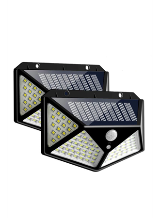 Projektör 100 Ledli Işık Sensörlü Güneş Enerjili Solar Lamba (