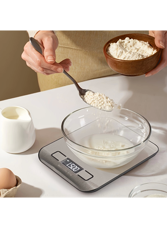 Dijital Mutfak Terazisi Paslanmaz Çelik Elektronik Lcd Ağırlık 5 Kg Ölçeklii Pişirme Ölçü Aleti (
