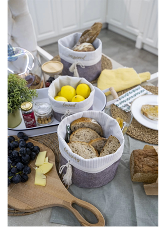 Yuvarlak Katlanabilir Çok Amaçlı Saklama Organizer Kutu Keçe Sepet (3 Boy) (