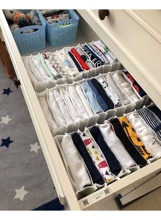 8 Bölmeli Dolap ve Çekmece Içi Düzenleyici Akordiyon Organizer L-00517 (6 Adet) (