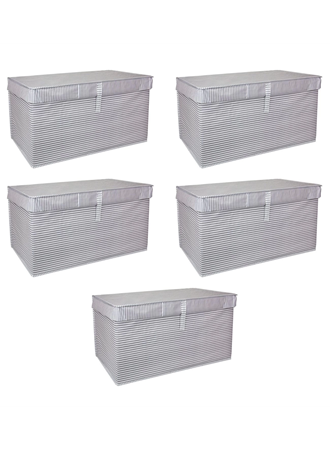 Çok Amaçlı Düzenleyici Kutu Organizer Cırt Cırtlı Hurç Mega Plus Boy 40cm X 30cm X 70cm (5 Adet) (