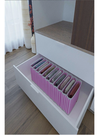 11 Bölmeli Dolap ve Çekmece Içi Düzenleyici Akordiyon Organizer M-00500 (6 Adet) (