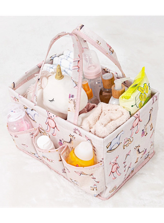 Baby Kullanımı Kolay Desenli Taşınabilir Bakım Çantası (pembe) (