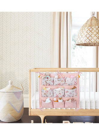 Baby 9 Cepli Bağlamalı Beşik Kenarı Düzenleyici (pembe) (