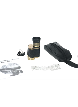 6x24 Baıgısh, Askeri Tarzi Pirinç Ve Deri Kaplamalı, Deri çantalı Monocular Dürbün Sarı (