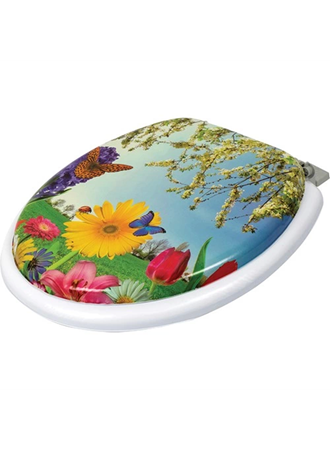 Yumuşak Süngerli Puf Klozet Kapağı Desenli (