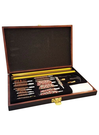 -27parça Ahşap Kutu Evrensel Tabanca Temizleme Seti (
