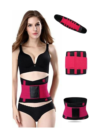 Hot Belt Termal Sauna Kemer Unisex Terletme Korsesi (pembe-siyah) (