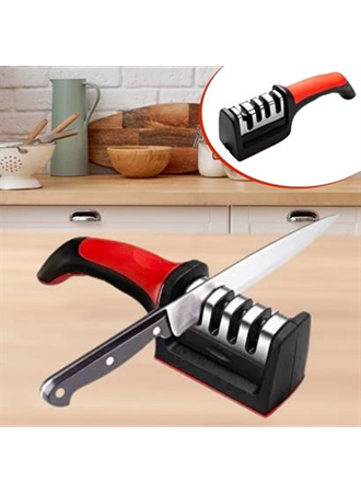 4 Aşamalı Kaymaz Tabanlı Hızlı Bıçak ve Makas Bileme Aracı - Keskin ve Pratik Kullanım (