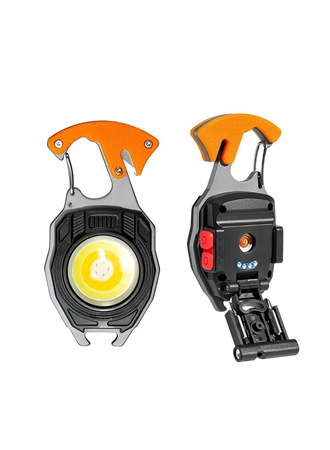 Çok Fonksiyonlu Mini Led Lamba Anahtarlık ve Çakmak USB Şarjlı Kamp İçin Taşınabilir 7 Modlu (