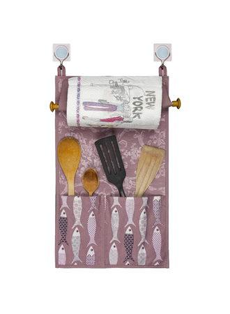 Çok Amaçlı Ahşap Kulplu Mutfak Peçete Askılığı ve Kaşıklık (