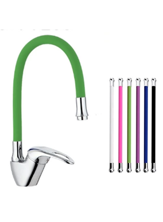 Mix Kuğu Mutfak Evye Bataryası Renkli Oynar Başlıklı Yeşil (